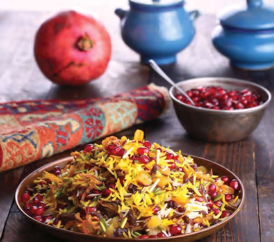انار پلو غذای مخصوص شب یلدا