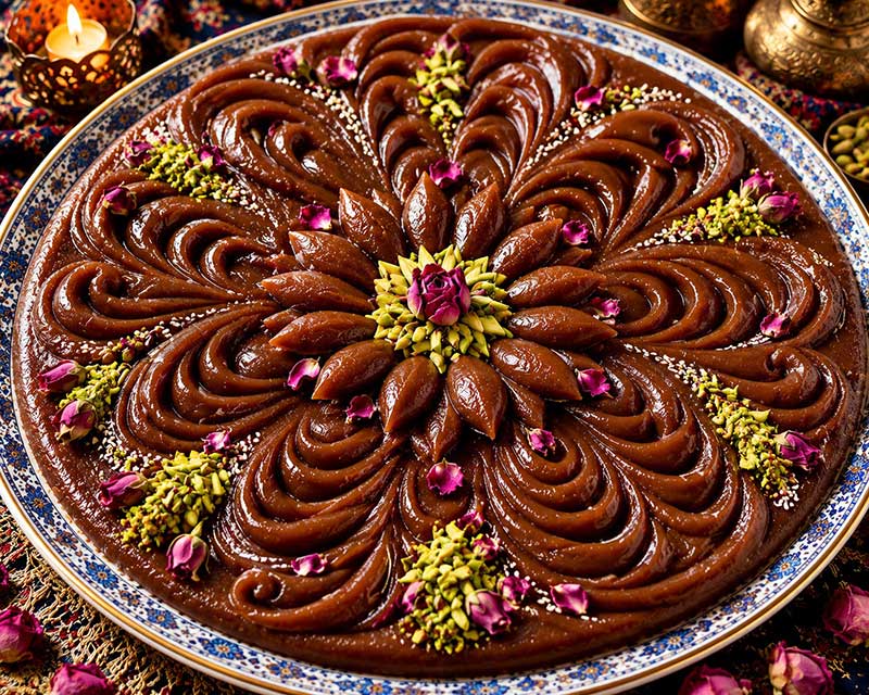 طرز تهیه حلوا زعفرانی مجلسی
