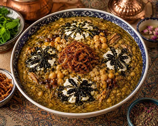 دستور پخت آش شله قلمکار