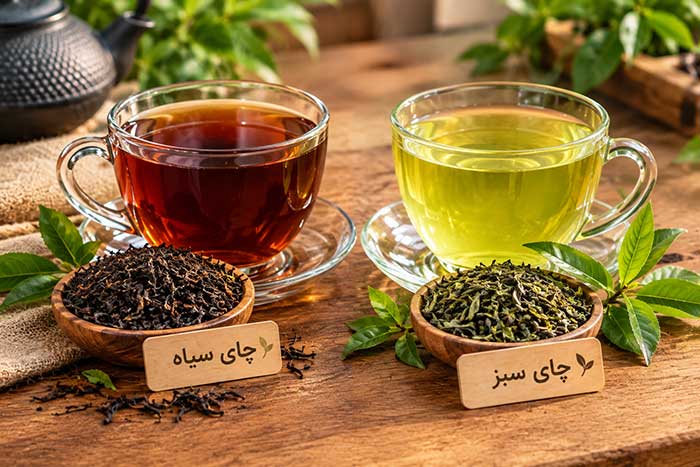 چای سیاه و چای سبز