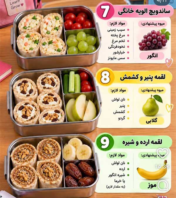 ایده تغذیه سالم برای مدرسه کودکان