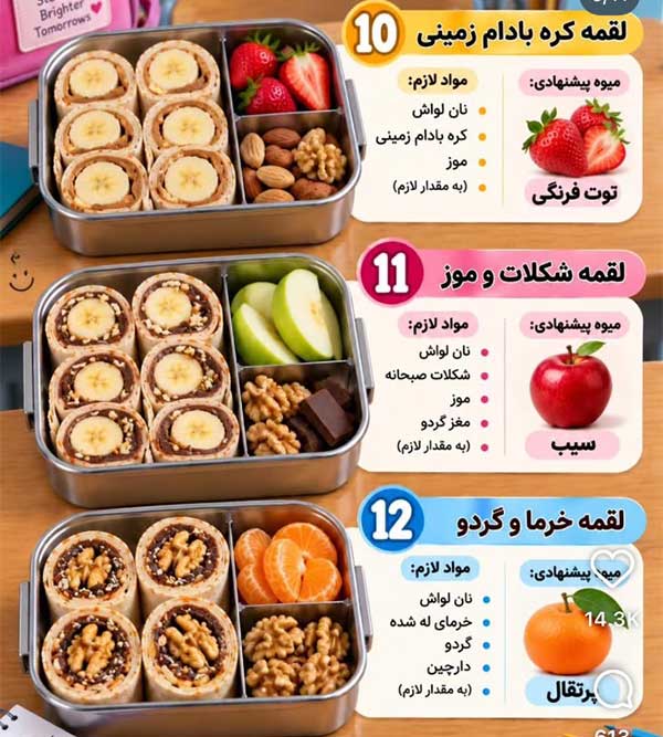 ایده تغذیه سالم برای مدرسه کودکان