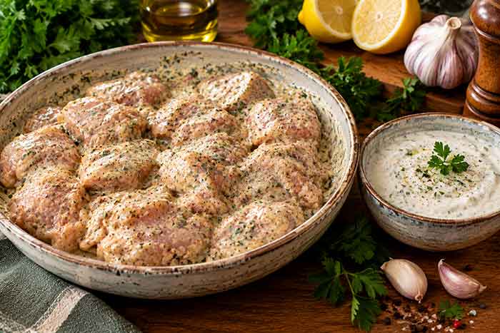 طرز پخت جوجه کباب با سس سیر