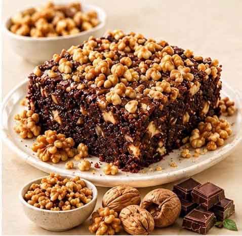 طرز تهیه براونی شکلاتی گردویی