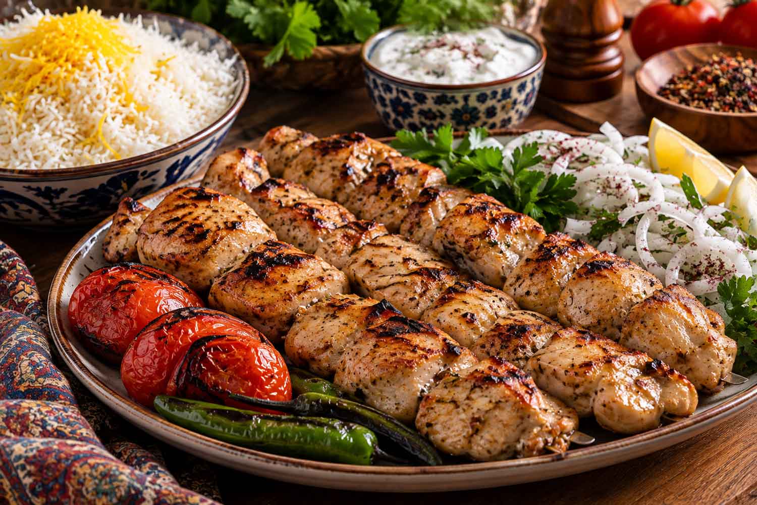 طرز پخت جوجه کباب ماستی