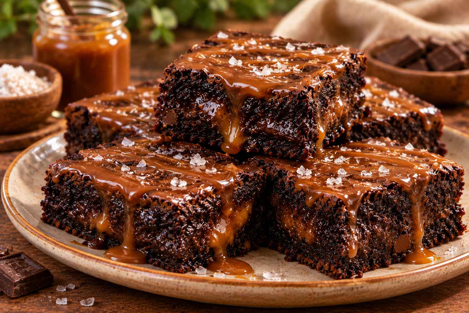 براونی کارامل نمکی