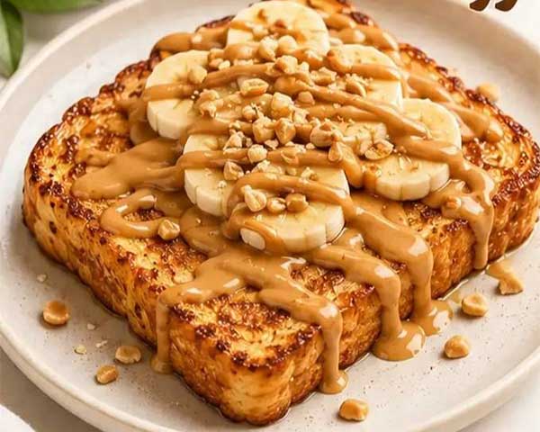 طرز تهیه فرنچ تست کره بادام‌زمینی و موز