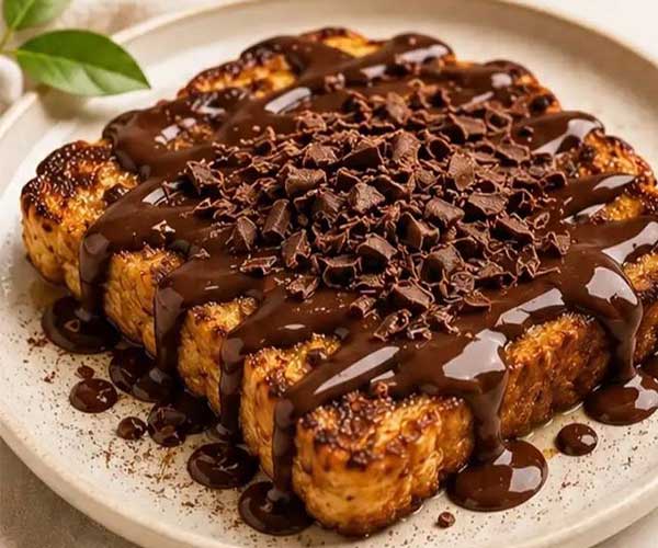 طرز تهیه فرنچ تست شکلاتی با سس شکلات