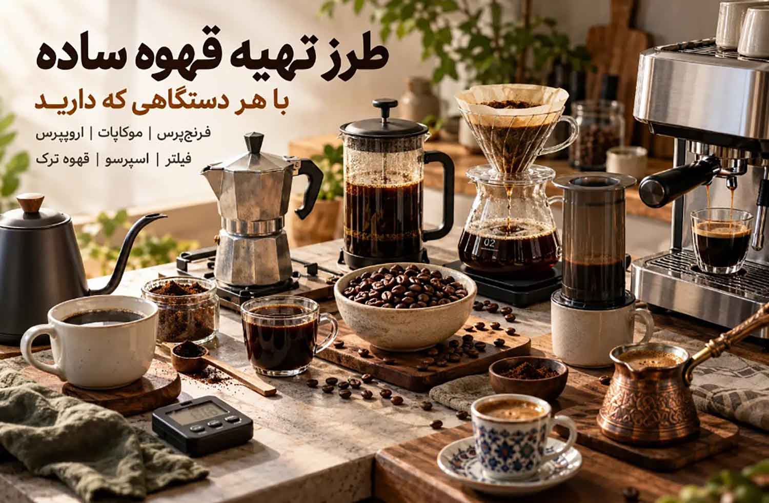 5 روش ساده تهیه قهوه