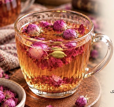 دمنوش گل محمدی و هل