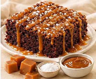 براونی کارامل نمکی
