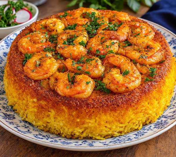 دستور پخت ته چین میگو