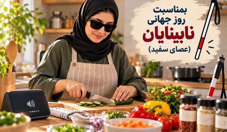 آموزش آشپزی ایمن برای نابینایان یا کم‌بینایان
