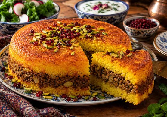 دستور پخت ته چین گوشت