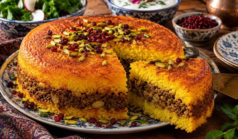 دستور پخت ته چین گوشت