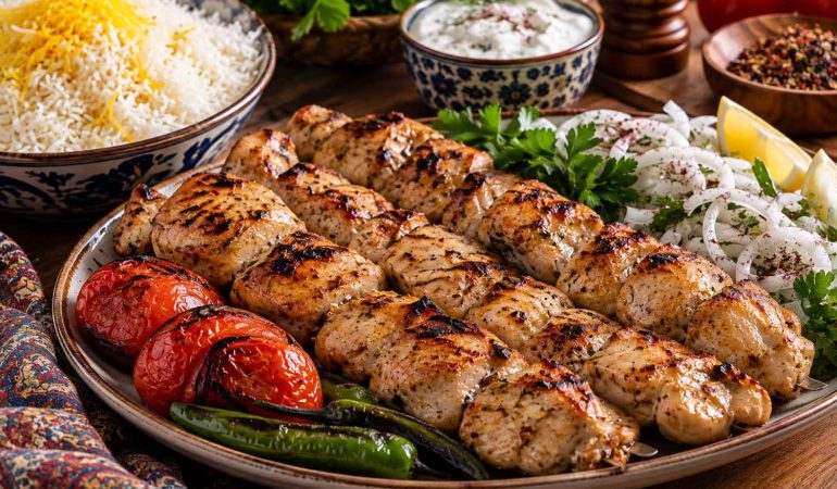 طرز پخت جوجه کباب ماستی