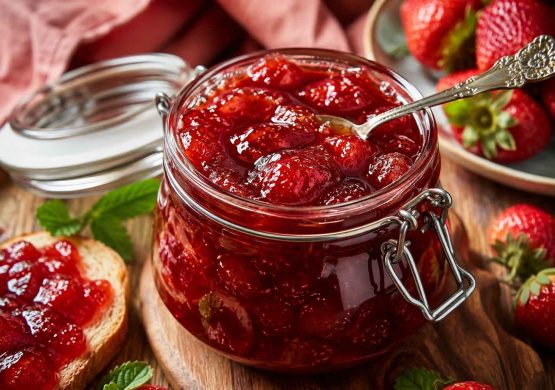 طرز تهیه مربای توت فرنگی خانگی