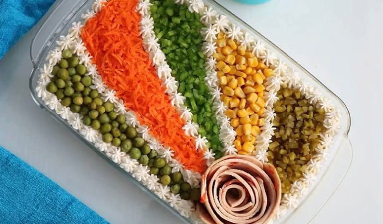 ایده های تزیین سالاد الویه